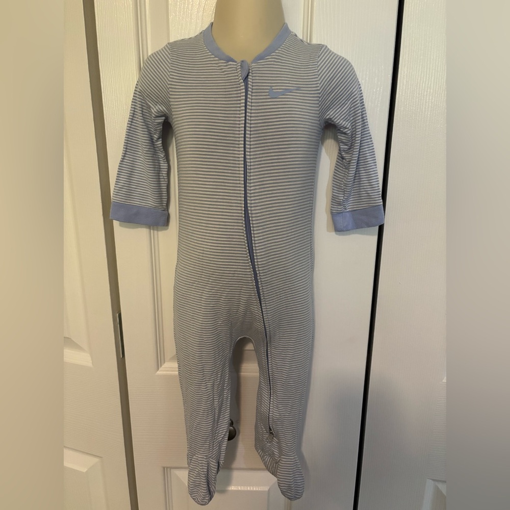 Nike Blue Striped Footed Coverall
